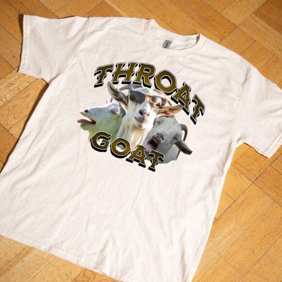Tops - Throat Goat T-Shirt, Offensive Unisex Tee